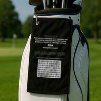 Rsa Encryption In Perl Bitcoin Cypherpunk Adam Back Barcode Golf Towel