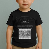 Rsa Encryption In Perl Bitcoin Cypherpunk Adam Back Barcode Toddler T-Shirt