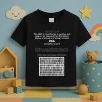 Rsa Encryption In Perl Bitcoin Cypherpunk Adam Back Barcode Toddler T-Shirt