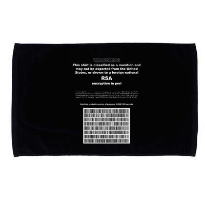 Rsa Encryption In Perl Bitcoin Cypherpunk Adam Back Barcode Microfiber Hand Towel