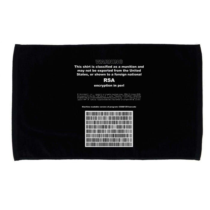 Rsa Encryption In Perl Bitcoin Cypherpunk Adam Back Barcode Microfiber Hand Towel