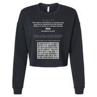 Rsa Encryption In Perl Bitcoin Cypherpunk Adam Back Barcode Cropped Pullover Crew