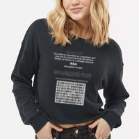 Rsa Encryption In Perl Bitcoin Cypherpunk Adam Back Barcode Cropped Pullover Crew