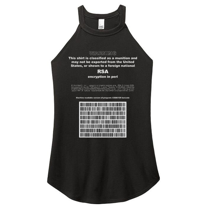 Rsa Encryption In Perl Bitcoin Cypherpunk Adam Back Barcode Women's Perfect Tri Rocker Tank