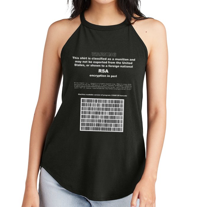 Rsa Encryption In Perl Bitcoin Cypherpunk Adam Back Barcode Women's Perfect Tri Rocker Tank