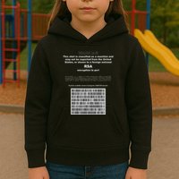 Rsa Encryption In Perl Bitcoin Cypherpunk Adam Back Barcode Kids Hoodie