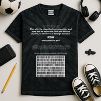 Rsa Encryption In Perl Bitcoin Cypherpunk Adam Back Barcode Kids Tie-Dye T-Shirt