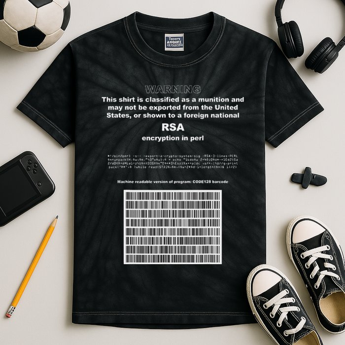 Rsa Encryption In Perl Bitcoin Cypherpunk Adam Back Barcode Kids Tie-Dye T-Shirt
