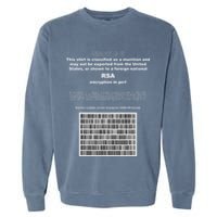 Rsa Encryption In Perl Bitcoin Cypherpunk Adam Back Barcode Garment-Dyed Sweatshirt