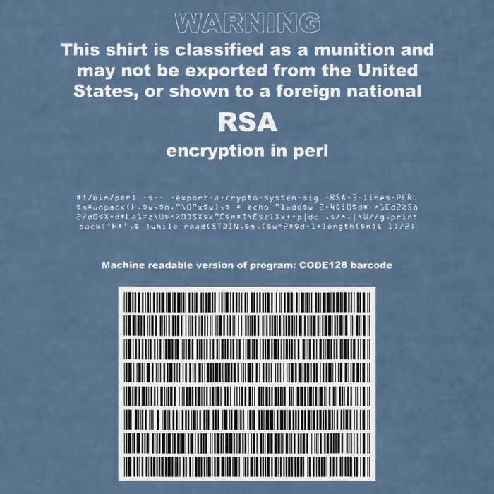 Rsa Encryption In Perl Bitcoin Cypherpunk Adam Back Barcode Garment-Dyed Sweatshirt