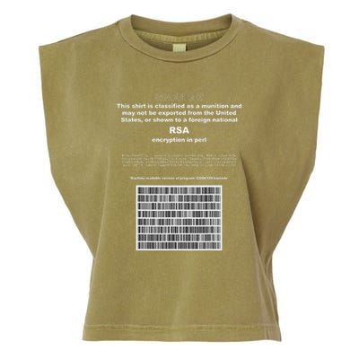 Rsa Encryption In Perl Bitcoin Cypherpunk Adam Back Barcode Garment-Dyed Women's Muscle Tee