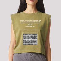 Rsa Encryption In Perl Bitcoin Cypherpunk Adam Back Barcode Garment-Dyed Women's Muscle Tee