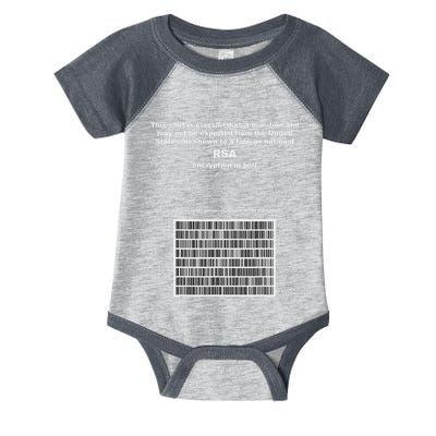 Rsa Encryption In Perl Bitcoin Cypherpunk Adam Back Barcode Infant Baby Jersey Bodysuit