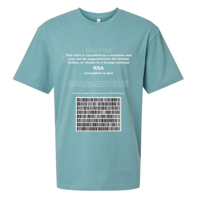 Rsa Encryption In Perl Bitcoin Cypherpunk Adam Back Barcode Sueded Cloud Jersey T-Shirt