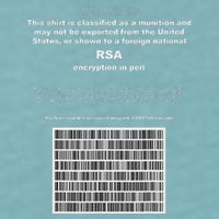 Rsa Encryption In Perl Bitcoin Cypherpunk Adam Back Barcode Sueded Cloud Jersey T-Shirt