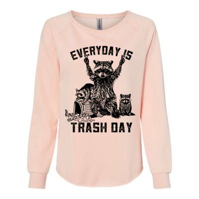 Raccoon Everyday Is Trash Day Womens California Wash Sweatshirt