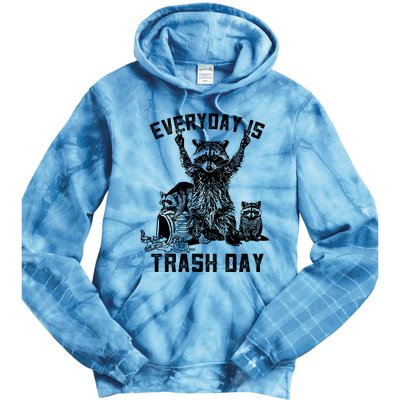 Raccoon Everyday Is Trash Day Tie Dye Hoodie