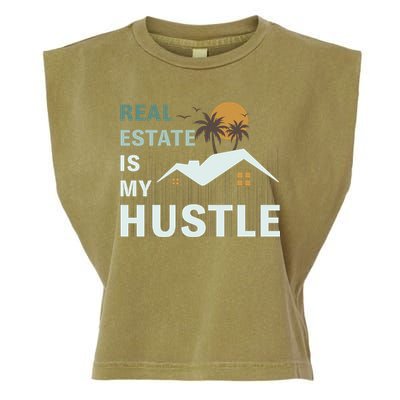 Real Estate Is My Hustle Garment-Dyed Women's Muscle Tee