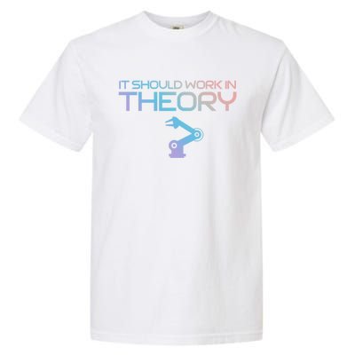 Robotics Engineer It Should Work In Theory Robotics Gift Garment-Dyed Heavyweight T-Shirt