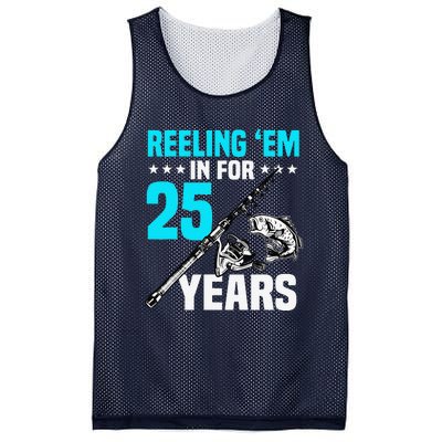 Reeling Em In For 25 Years Birthday 25th Bday Celebration Mesh Reversible Basketball Jersey Tank