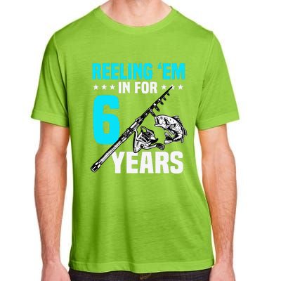 Reeling Em In For 6 Years Birthday 6th Bday Celebration Adult ChromaSoft Performance T-Shirt