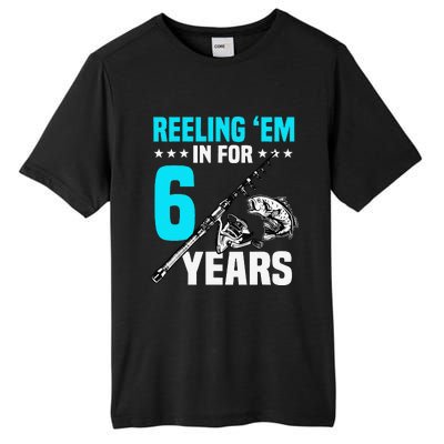 Reeling Em In For 6 Years Birthday 6th Bday Celebration Tall Fusion ChromaSoft Performance T-Shirt