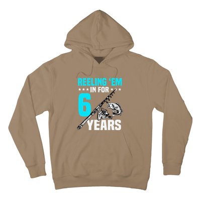 Reeling Em In For 6 Years Birthday 6th Bday Celebration Hoodie