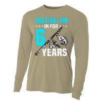 Reeling Em In For 6 Years Birthday 6th Bday Celebration Cooling Performance Long Sleeve Crew