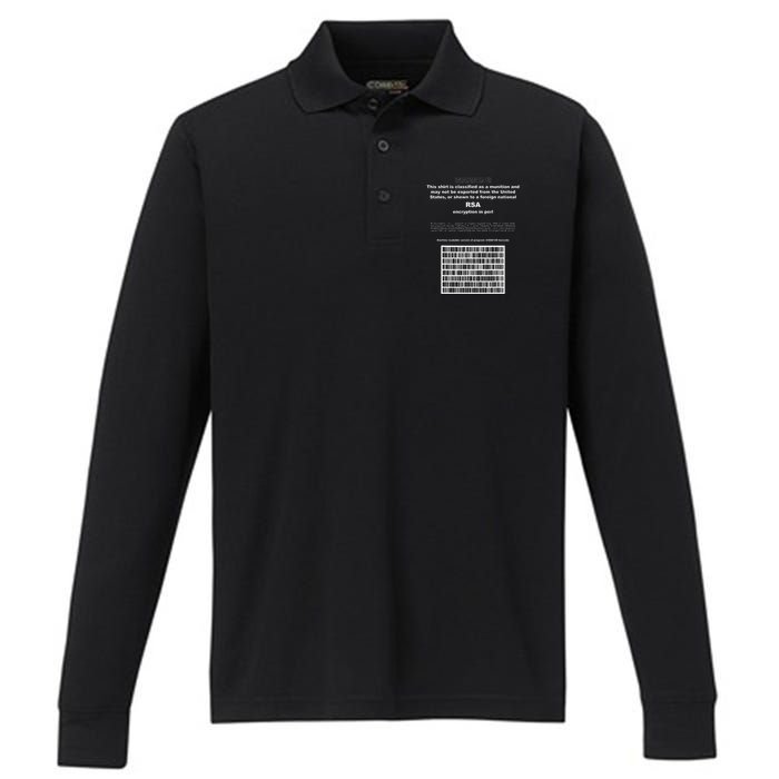 Rsa Encryption In Perl Bitcoin Cypherpunk Adam Back Barcode Performance Long Sleeve Polo