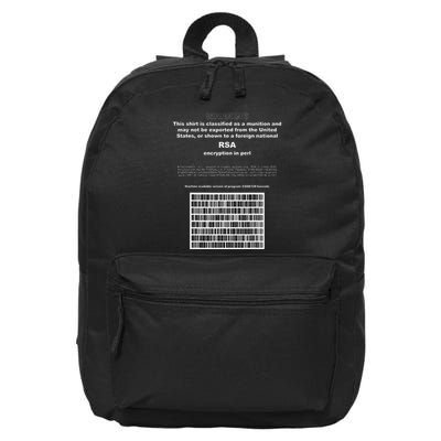 Rsa Encryption In Perl Bitcoin Cypherpunk Adam Back Barcode 16 in Basic Backpack