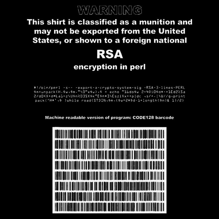 Rsa Encryption In Perl Bitcoin Cypherpunk Adam Back Barcode Premium T-Shirt