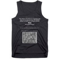 Rsa Encryption In Perl Bitcoin Cypherpunk Adam Back Barcode Tank Top