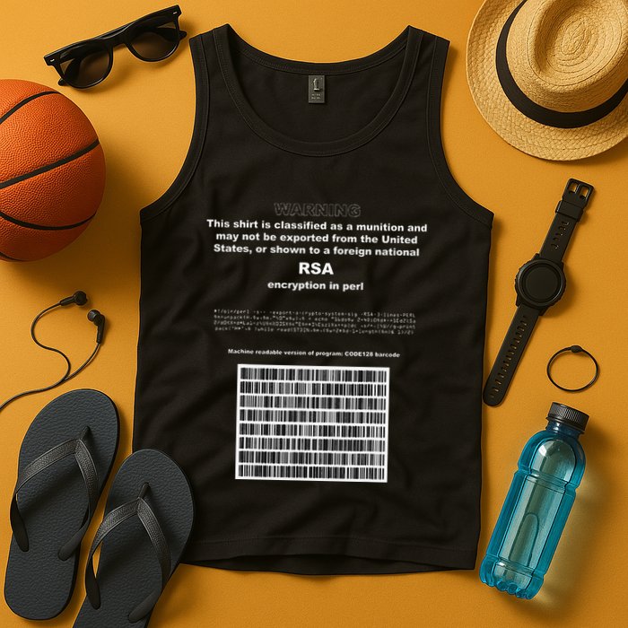 Rsa Encryption In Perl Bitcoin Cypherpunk Adam Back Barcode Tank Top