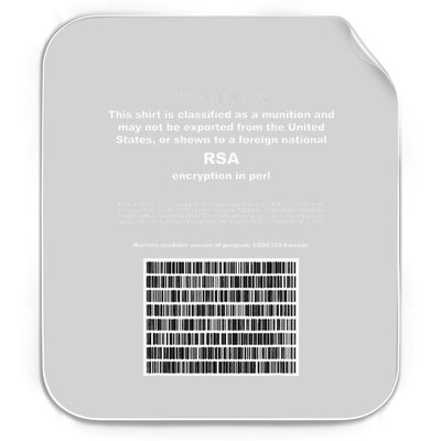 Rsa Encryption In Perl Bitcoin Cypherpunk Adam Back Barcode Permanent Decal Sticker