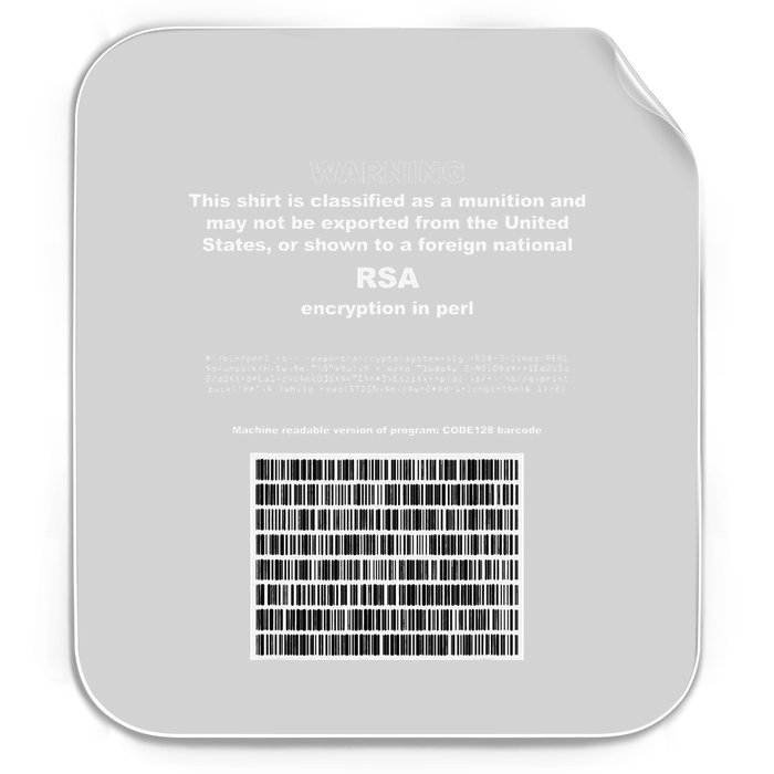 Rsa Encryption In Perl Bitcoin Cypherpunk Adam Back Barcode Permanent Decal Sticker