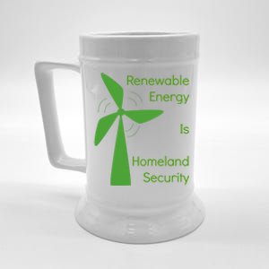 Renewable Energy Is Homeland Security Climate Change Gift Meaningful Gift Beer Stein