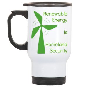 Renewable Energy Is Homeland Security Climate Change Gift Meaningful Gift Stainless Steel Travel Mug