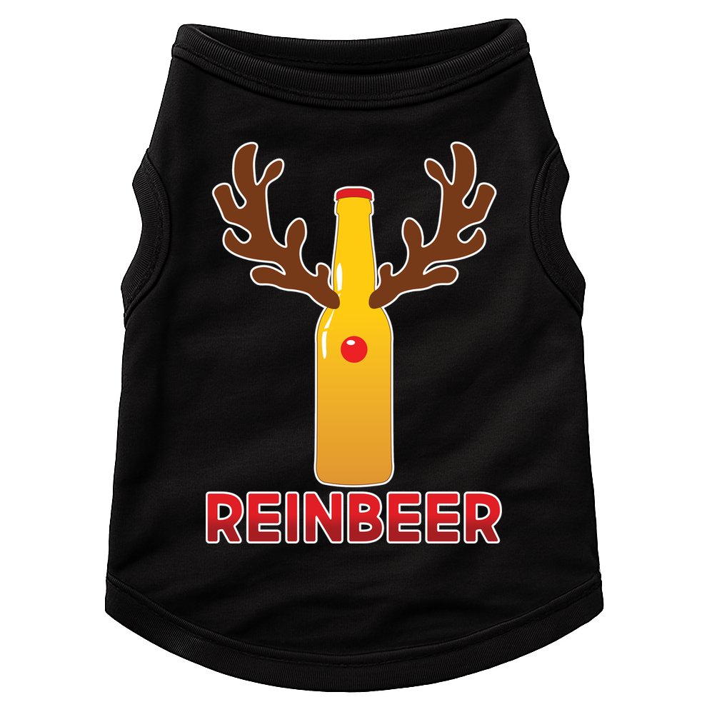 Reinbeer Funny Christmas Beer Reindeer Doggie Tank