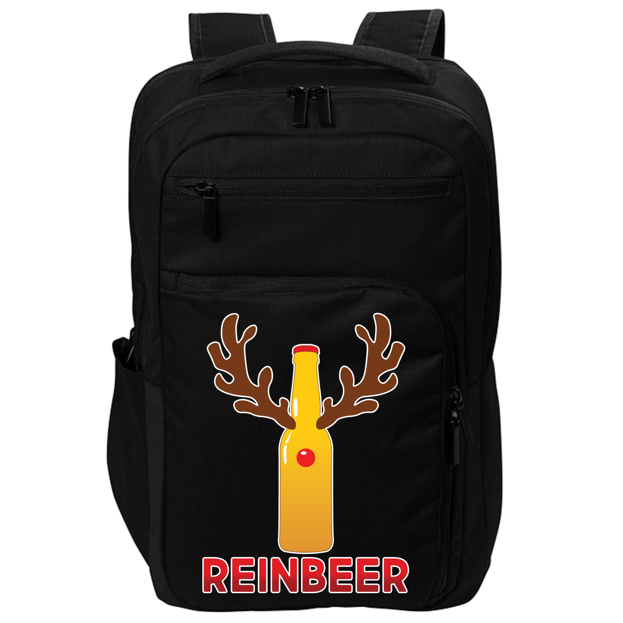 Reinbeer Funny Christmas Beer Reindeer Impact Tech Backpack