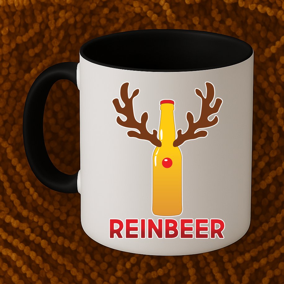 Reinbeer Funny Christmas Beer Reindeer Mug