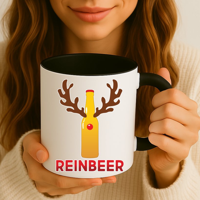 Reinbeer Funny Christmas Beer Reindeer Mug