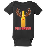 Reinbeer Funny Christmas Beer Reindeer Baby Bodysuit