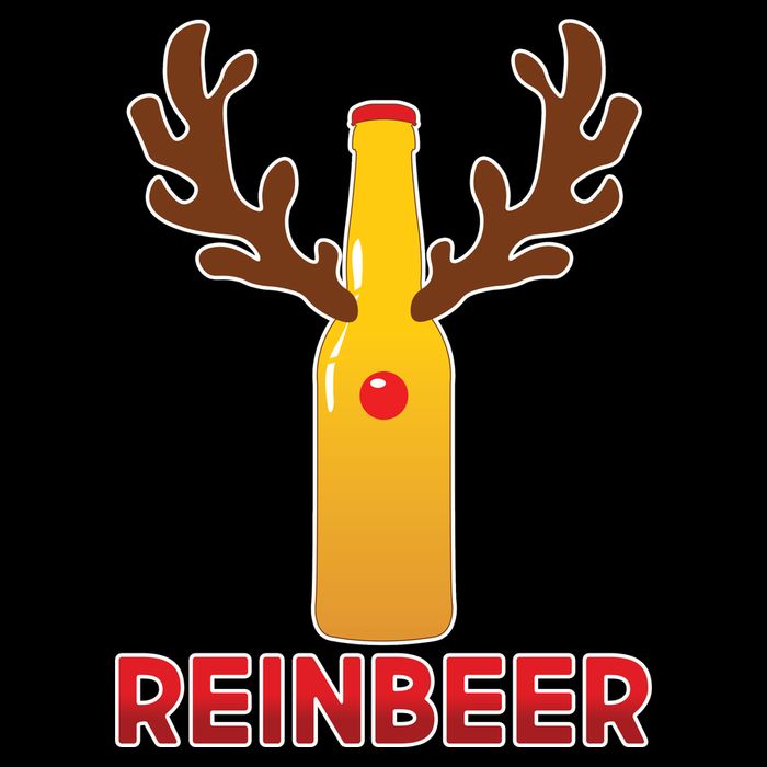 Reinbeer Funny Christmas Beer Reindeer Baby Bodysuit