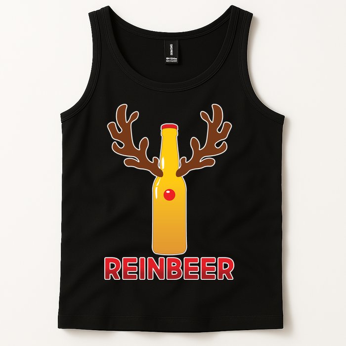 Reinbeer Funny Christmas Beer Reindeer Tank Top