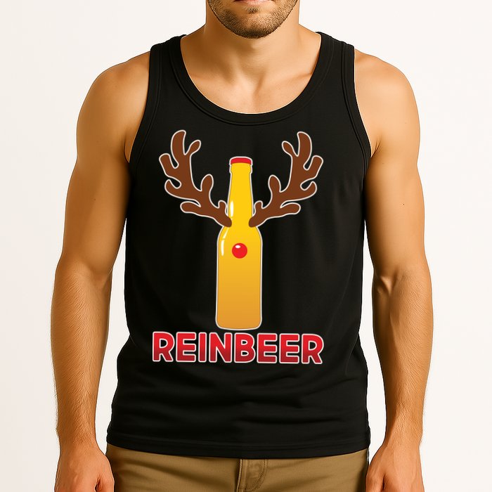 Reinbeer Funny Christmas Beer Reindeer Tank Top