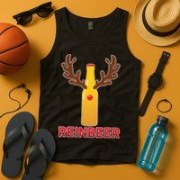 Reinbeer Funny Christmas Beer Reindeer Tank Top