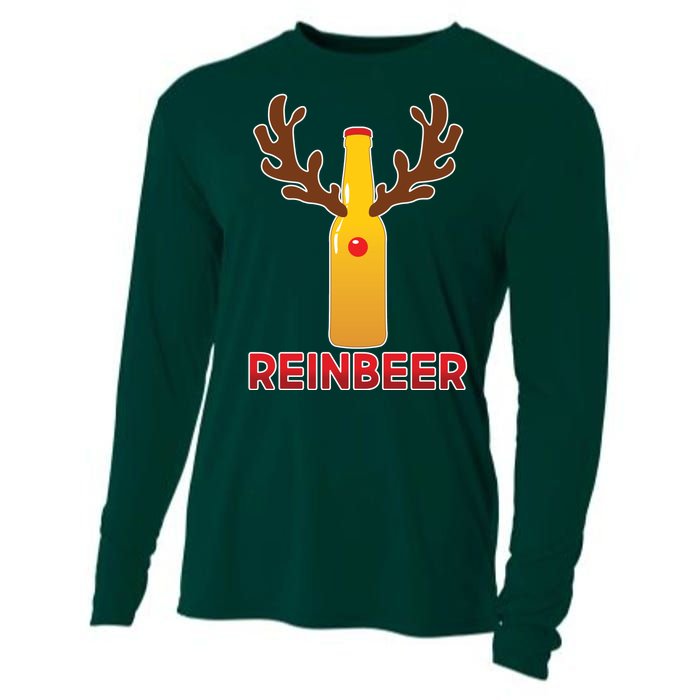 Reinbeer Funny Christmas Beer Reindeer Cooling Performance Long Sleeve Crew