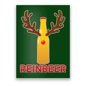 Reinbeer Funny Christmas Beer Reindeer Poster