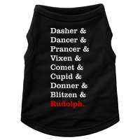 Reindeer Names Funny Christmas List Rudolph Doggie Tank