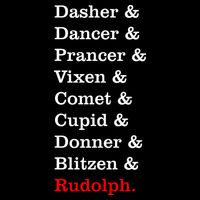 Reindeer Names Funny Christmas List Rudolph Drawstring Bag